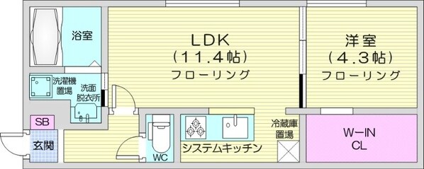 幌平橋駅 徒歩13分 4階の物件間取画像